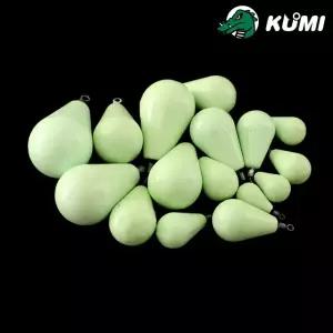 쿠미 슈퍼 야광 물방울 도래 봉돌 묶음팩 문어 갑오징어 주꾸미 축광봉돌 추