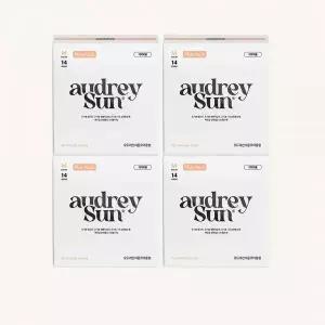 오드리선 유기농 순면 생리대 비건 패드 중형 14p 4팩 MNS