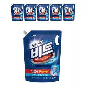 비트 딥클린 파워 액체세제 일반드럼겸용 리필 2L, 6개