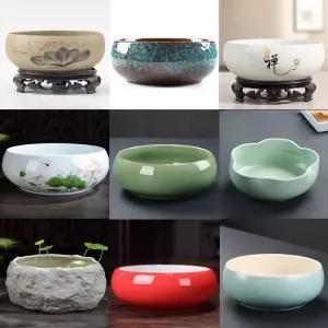 인테리어 대형수반 화분 수반 무구멍 도자기