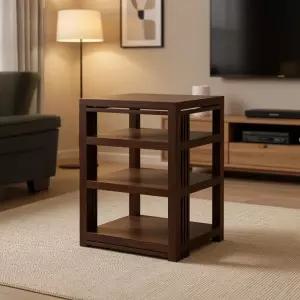 원목 스피커 스탠드 앰프 랙 레트로 오디오 수납장 플로어 진열대 음향기기 거치대