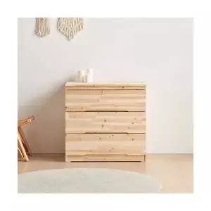 삼나무 원목 3단 서랍장 컬러 데일리조립식서랍장 와이드 밀크카페 서랍 틈새 곰돌이보관함