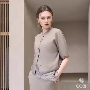 고비(GOBI) 실크 캐시미어 파라슈트 가디건