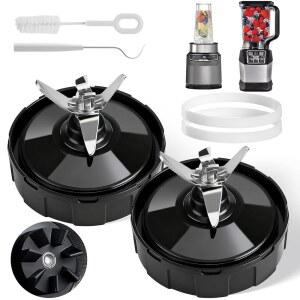 [미국배송] 2팩 추출기 블레이드 어셈블리 7핀 닌자 블렌더 교체 부품 오토 IQ BL480 BL482 BL642 BL682 NN102와 호환됨