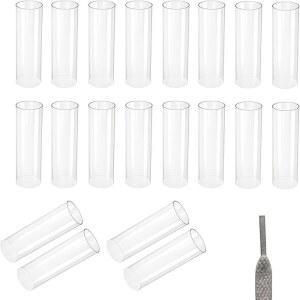 20개 투명 열수축 튜브 로프 가능한 신발끈 조절 슬리브 보호