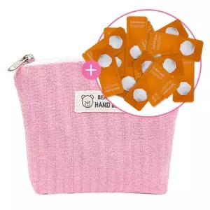 핸드메이드 동전파우치 핑크누빈 (설화수 진설크림1mlx12매)S