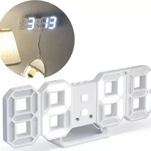 3d led 시계 인테리어 무드등 벽걸이 led 디지털 시계 무소음 날짜 조명 탁상용 스마트 탁상 온도 알람