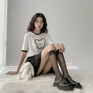 얇은 시스루 무릎 반양말 여름 쿨링 종아리 삭스 4컬러 세트