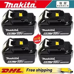마끼다배터리 호환 6AH 마키타 BL1860 6ah 배터리 전동 공구 리튬 이온 교체용 LXT BL1850 BL1840 18V 스크