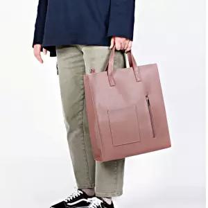 앞포켓 숄더 토트백 스퀘어백 캐주얼 데일리 서류가방 여성 크로스백 휴대 폰케이스 에코백