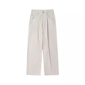 [커스텀멜로우](대구신세계)[랜쇼페 특가] 새드스마일 스티치 코튼 팬츠 CQPAX24222IVX