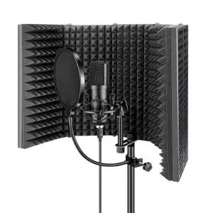 리플렉션 필터 마이크 방음 부스 홈레코딩 흡음재 콘덴서 팝필터 세트 탁상용