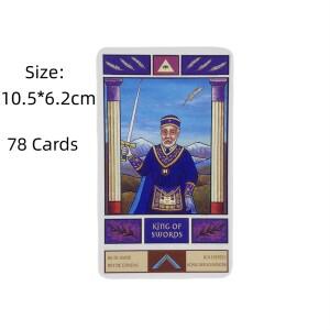 프리메이슨 타로 카드 78 데크 오라클 영어 비전 점술 에디션 Borad 게임