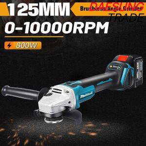 21V 브러시리스 앵글 그라인더 광택기 휴대용 충전식 전동 공구 (마키타 배터리 핀용)