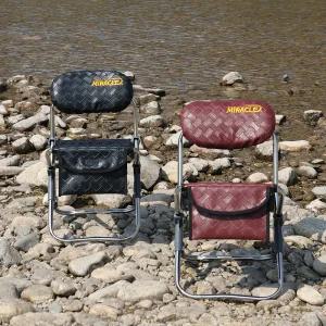 [미라클스토리] 미니의자 / 블랙 브라운 / 높이 각도 조절 / 수납포켓 / 민물낚시의자