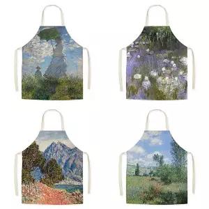 앞치마 주방 요리 주방복 작업 모네 아트 유화 미술 학생 문학 모리 스튜디오 성인 민 허리 턱받이