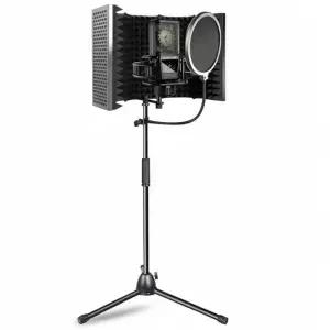 스튜디오용 방음 스크린 부스 스탠드 마이크 녹음 접이식