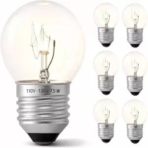 만다라 크래프트 투명 특수 저와트시 전구 표지판 및 표시기 G40 40루멘 7.5W E26 베이스 6팩