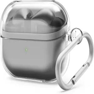 엘라고 삼성 갤럭시 버즈 3 프로 및 FE 케이스 카라비너가 있는 클리어 프리미엄 TPU 커버 무선 충전