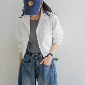 [시크폭스] 콜링 세미크롭 하이넥 바람막이 점퍼_61JP2097