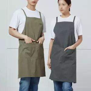 3색 1개 기본 무지 앞치마 카페 바리스타 식당 서빙 X업소용 검정 가벼운 까페 나일론 남성 미용 빅사이즈