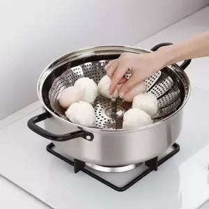 스텐 접이식 찜기 2p세트 다용도 삼발이 찜망 30cm