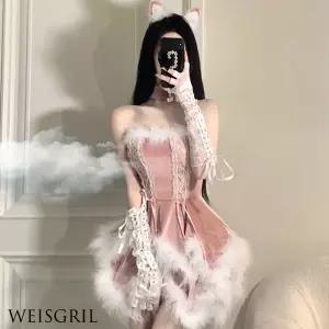 캣우먼 코스튬 할러윈 의상 원피스 유니폼 점프수트 소품 블랙 레깅스 꼬리 튬 기념