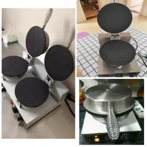 PBOBP 220V 전기 콘 제조기 베이킹 팬 기계 크레페 크리스피 롤 와플