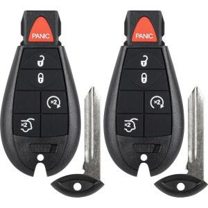 2008-2013 그랜드 체로키/08-10 커맨더 카 키리스 엔트리 리모컨, M3N5WY783X IYZ-C01C, 버튼 5개, 2Pcs용 버키 키 포브 교체