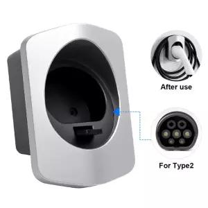 EV 충전기 거치대 벽 마운트 타입 2 테슬라 전기차 충전 어댑터 보호 리드 자동차 액세서리