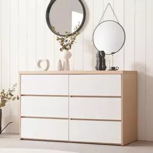 신혼집 인테리어 3단 6칸 모던 서랍 수납장 홈스타일링 내추럴감성 바지옷장 홈퍼니싱