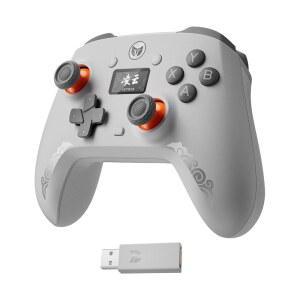 BIGBIG WON PC 컨트롤러 LCD 디스플레이 탑재 1000Hz 폴링 레이트 트리거 입력 전환 가능 /Switch /Android /iOS 뒷면 버튼 2개 TURBO 연사 / HD 진동 기능 mojhon aether 게임패드 유선 블루투스 연결 2.4G 무선