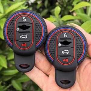 실리콘 자동차 리모컨 키 케이스 커버 보호 쉘 액세서리 BMW 호환 미니 컨트리맨 쿠퍼 F54 F55 F56 키체인