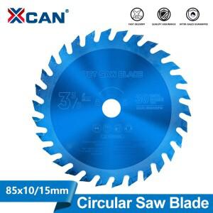 XCAN 1개 85mm 원형 톱날 24T 30T 36T TCT 카바이드 목재 절단 디스크 나노 블루 코팅 도구