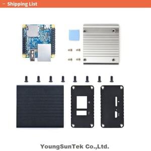NanoPi Neo (512MB RAM) 및 CNC 메탈 케이스 히트싱크 키트 YoungSunTek OpenWRT H3 쿼드 Cortex-A7 1.2GHz