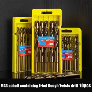 튀긴 반죽 트위스트 드릴을 포함하는 M43 코발트 고속 강철 직선 생크 스테인레스 스틸