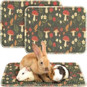 드라이다이어트 2개 16 x 12 토끼 스크래치 매트 천연 패드 발톱 및 치아 관리용 씹는 장난감 애완동물