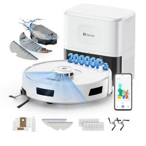 레 드 로봇 청소기 20 000개 및 걸레 90일 셀프 비우기 진공 라이더 내비게이션 5G / 2 4G WiFi 앱 흡인