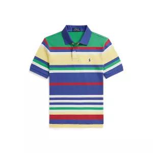 폴로 키즈 남아 8-18세 스트라이프 코튼 메시 셔츠 AS862812