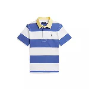 폴로 키즈 남아 8-18세 스트라이프 코튼 숏 슬리브 럭비 셔츠 AS862538