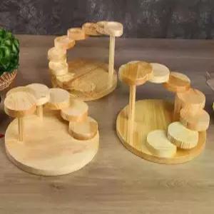 스시 원목 오마카세 초밥 우드 보드 플레이트 긴 계단식