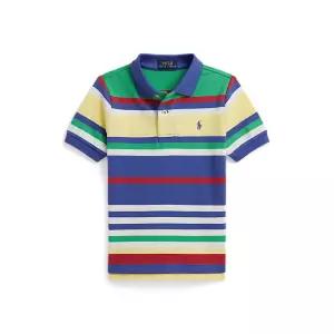 폴로 키즈 남아 2-7세 스트라이프 코튼 메시 셔츠 CWPOKNIB8021567400 AS861849