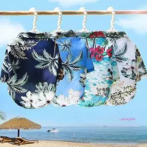 야자수강아지옷 봄 셔츠 하와이안 강아지의류 여름 가을 봄여름bcd340