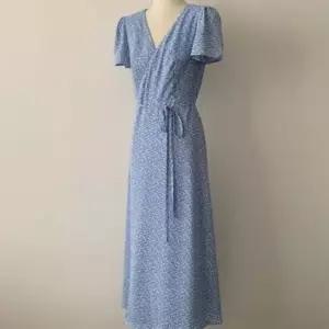 [SBD] 우아한 브이넥 드레스 쉬폰 랩원피스 꽃무늬 반팔