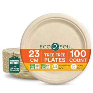 종이접시 100개 9인치 생분해 바가스 디너용