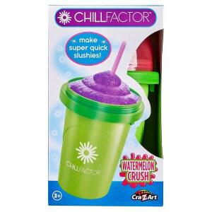 크레이지 아트 칠팩터 오리지널 슬러시 메이커 컵 u2013 초고속 냉동 슬러시, 스무디, 밀크셰이크, 쿨링 컵, 스푼으로 더블 레이어 스퀴즈 슬러시 메이커, 그린