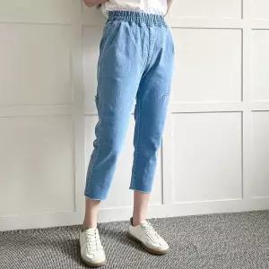 빅사이즈 603 칼구제스판밴드8부팬츠 DLOP319