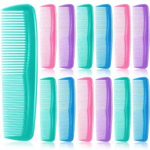 헤스티야 24팩 포켓 헤어 빗 여성용 벌크 양면 커팅 5인치 깨지지 않는 플라스틱 미세 칫솔 헤어스타일링