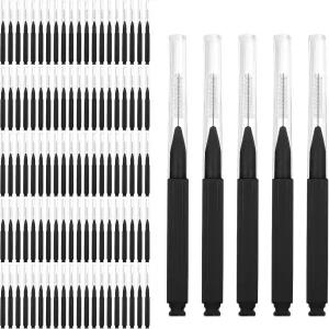 SynHHergyx 100 PCS 교정용 칫솔 치아 다리 관리용 휴대용 구부릴 수 있는 헤드 선택