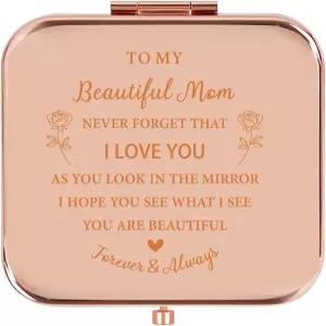 딸 아들의 엄마 선물 개인 맞춤형 컴팩트 미러 감성적인 날 생일 위한